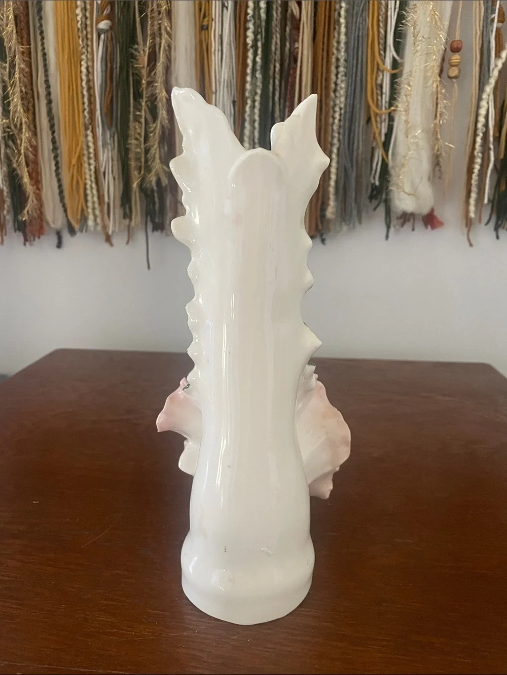Hand-Painted Ceramic Pink Floral Bud Vase rare style mid century vibes